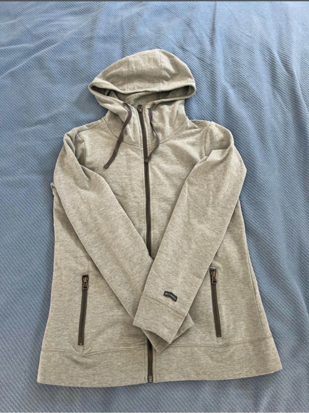 Women's Columbia Heather Gray Hooded - Zip Front size Medium